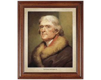 Thomas Jefferson portrait; 18x24" print on premium photo paper (does not include frame)