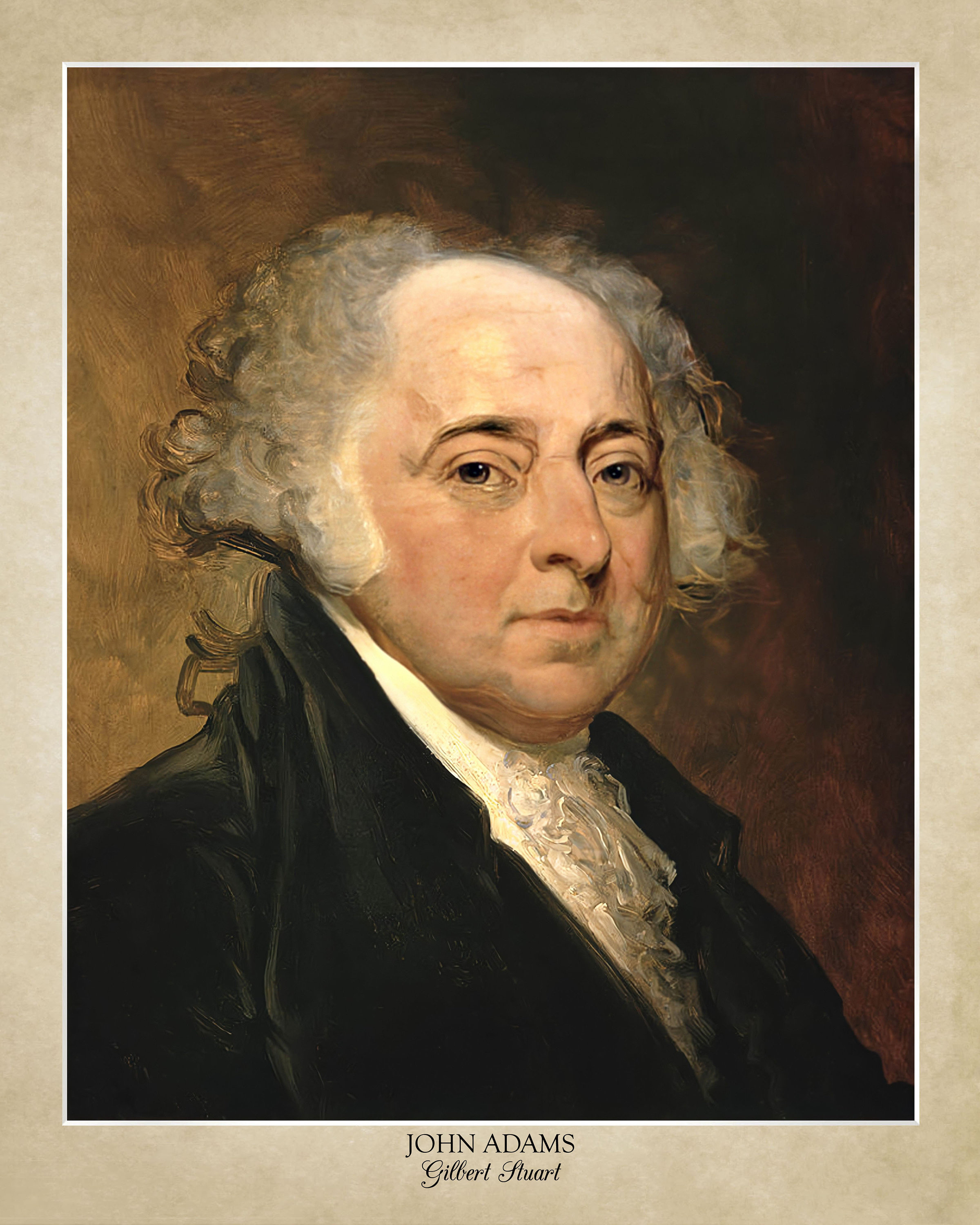 John Adams Portrait by Gilbert Stuart; 18x24