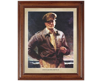 Douglas MacArthur portrait; 18x24" print on premium photo paper (does not include frame)