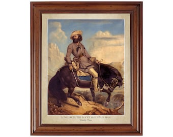 Long Jakes, The Rocky Mountain Man by Charles Deas (1847); 18x24" print displaying the artist's name (does not include frame)