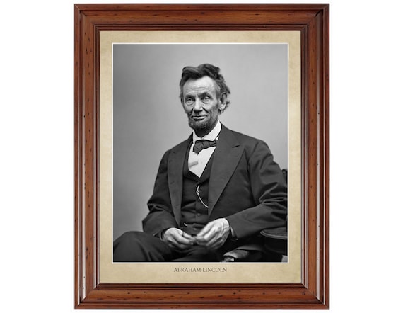 Abraham Lincoln portrait by Alexander Gardner (February 1865); 18x24" print on premium photo paper (does not include frame)