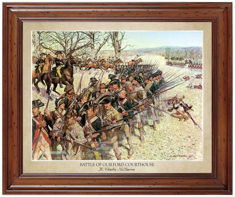 Battle of Guilford Courthouse 16x20 print showing the Etsy
