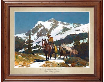 Return From The Hunt by Frank Tenney Johnson (1934); 18x24" print displaying the artist's name (does not include frame)