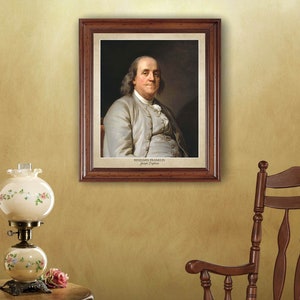 Benjamin Franklin portrait by Joseph Duplessis 18x24 print on premium photo paper does not include frame image 4