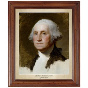 George Washington portrait by Gilbert Stuart; 18x24&quot; print on premium photo paper (does not include frame)
