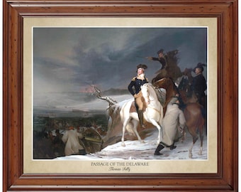 Passage of the Delaware by Thomas Sully (1819); 18x24" print displaying the artist's name (does not include frame)