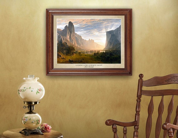 Looking Down Yosemite Valley by Albert Bierstadt; 18x24