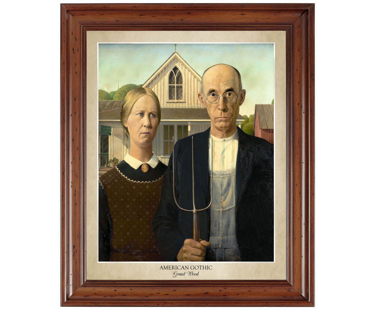 American Gothic by Grant Wood (1930); 18x24