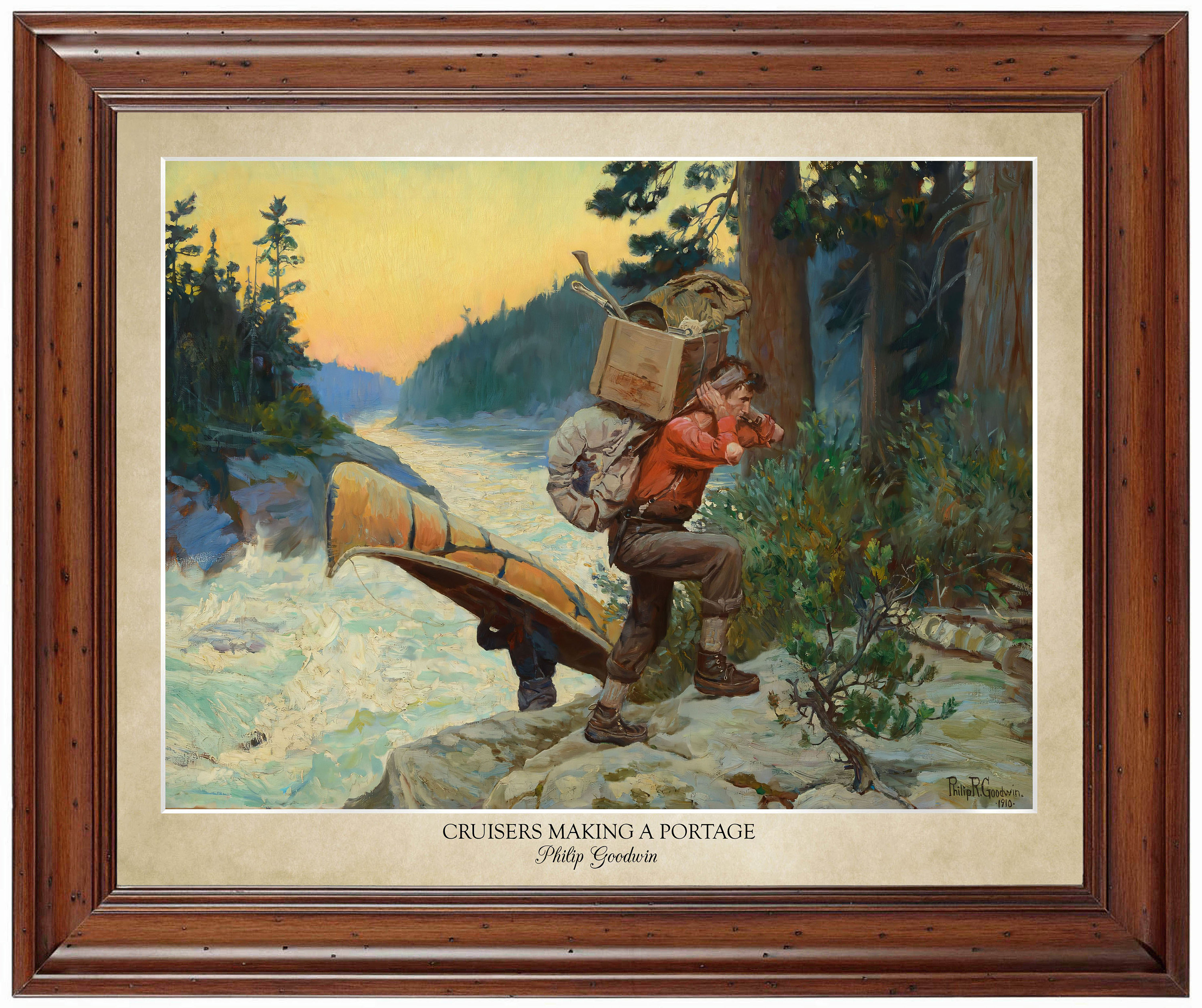 Cruisers Making a Portage by Philip Goodwin (1910); 18x24