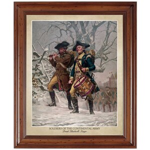 Soldiers of the Continental Army, Frank Blackwell Mayer; 18x24&quot; print shows the artist&#39;s name and title of painting (does not include frame)