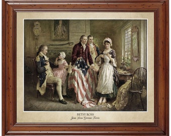 Betsy Ross; 18x24" print displaying the artist's name (does not include frame)