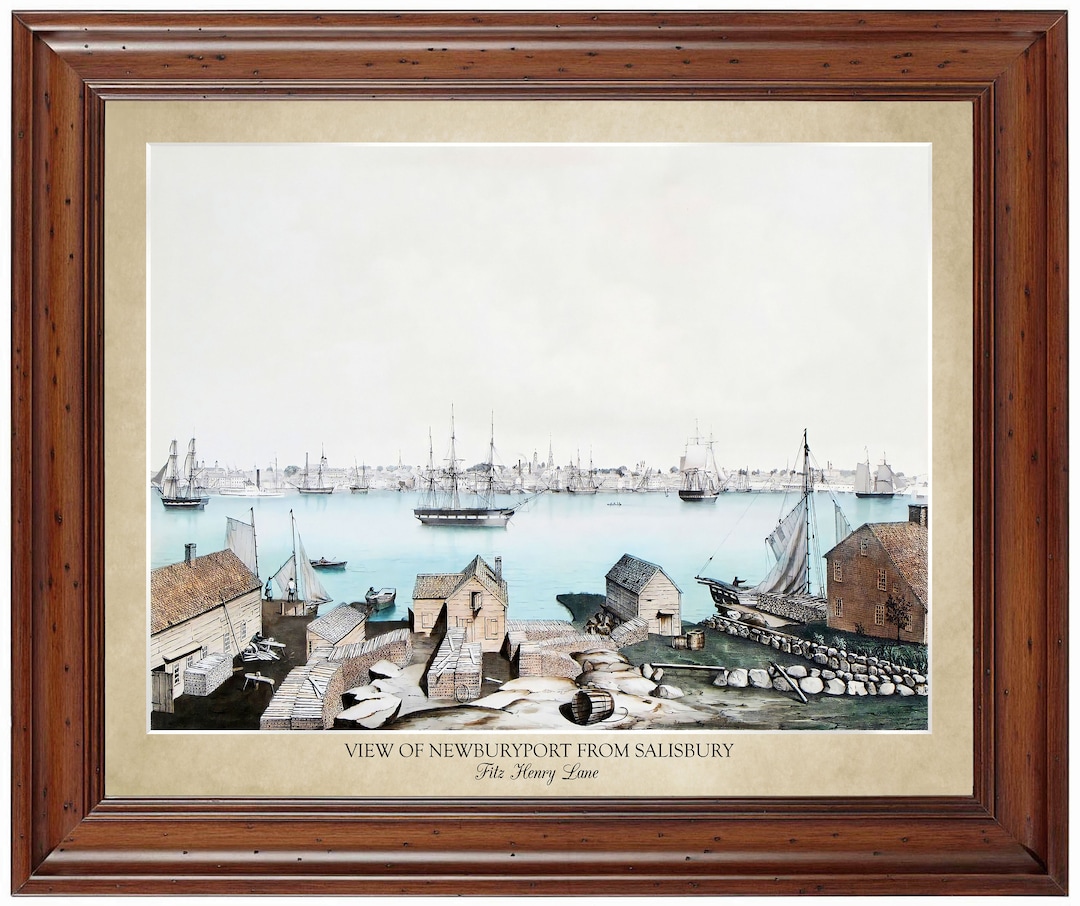 View of Newburyport From Salisbury by Fitz Henry Lane 1845 18x24 Print