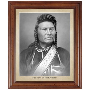 Nez Perce Chief Joseph portrait; 18x24&quot; print on premium photo paper (does not include frame)