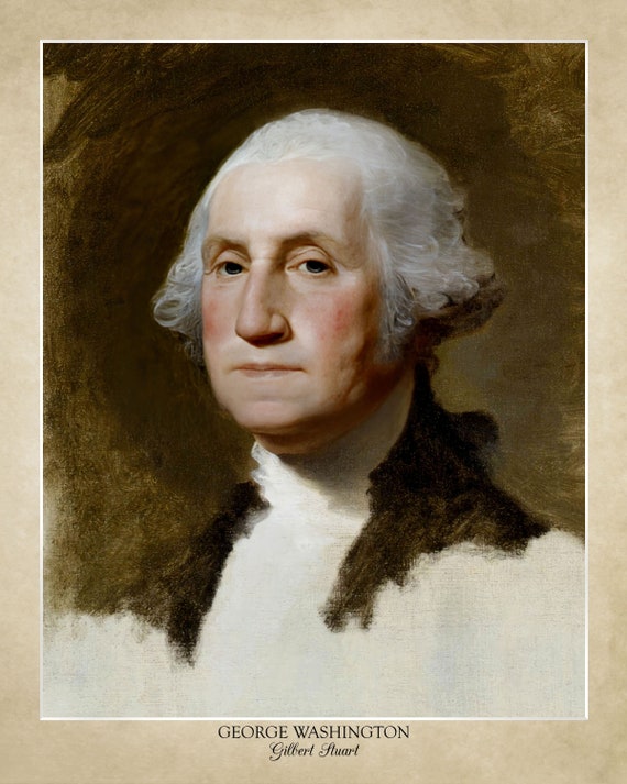 George Washington Portrait by Gilbert Stuart; 18x24