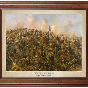 Custer&#39;s Last Stand by Edgar Samuel Paxson (1899); 18x24&quot; print displaying the artist&#39;s name (does not include frame)