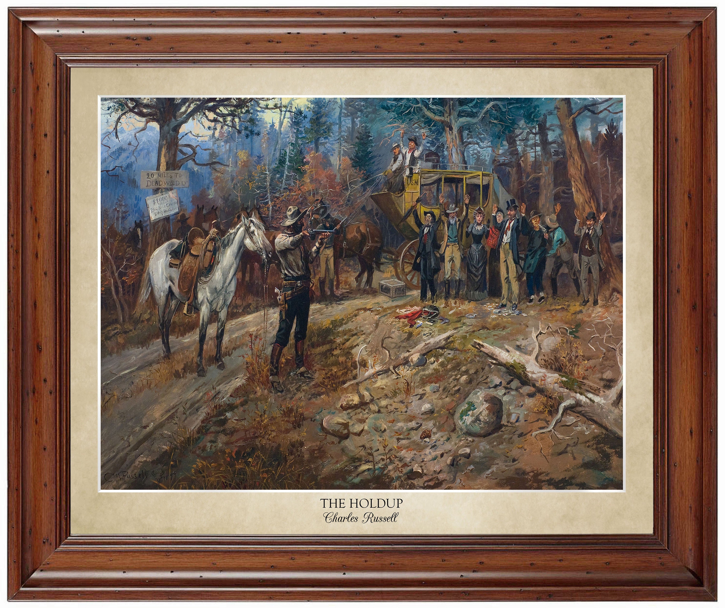 The Holdup by Charles Russell (1899); 18x24