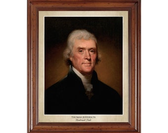 Thomas Jefferson portrait by Rembrandt Peale; 18x24" print on premium photo paper (does not include frame)