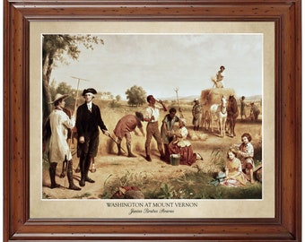 Washington at Mount Vernon by Junius Brutus Stearns; 18x24" print on premium photo paper (does not include frame)