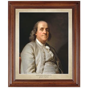 Benjamin Franklin portrait by Joseph Duplessis 18x24 print on premium photo paper does not include frame image 1