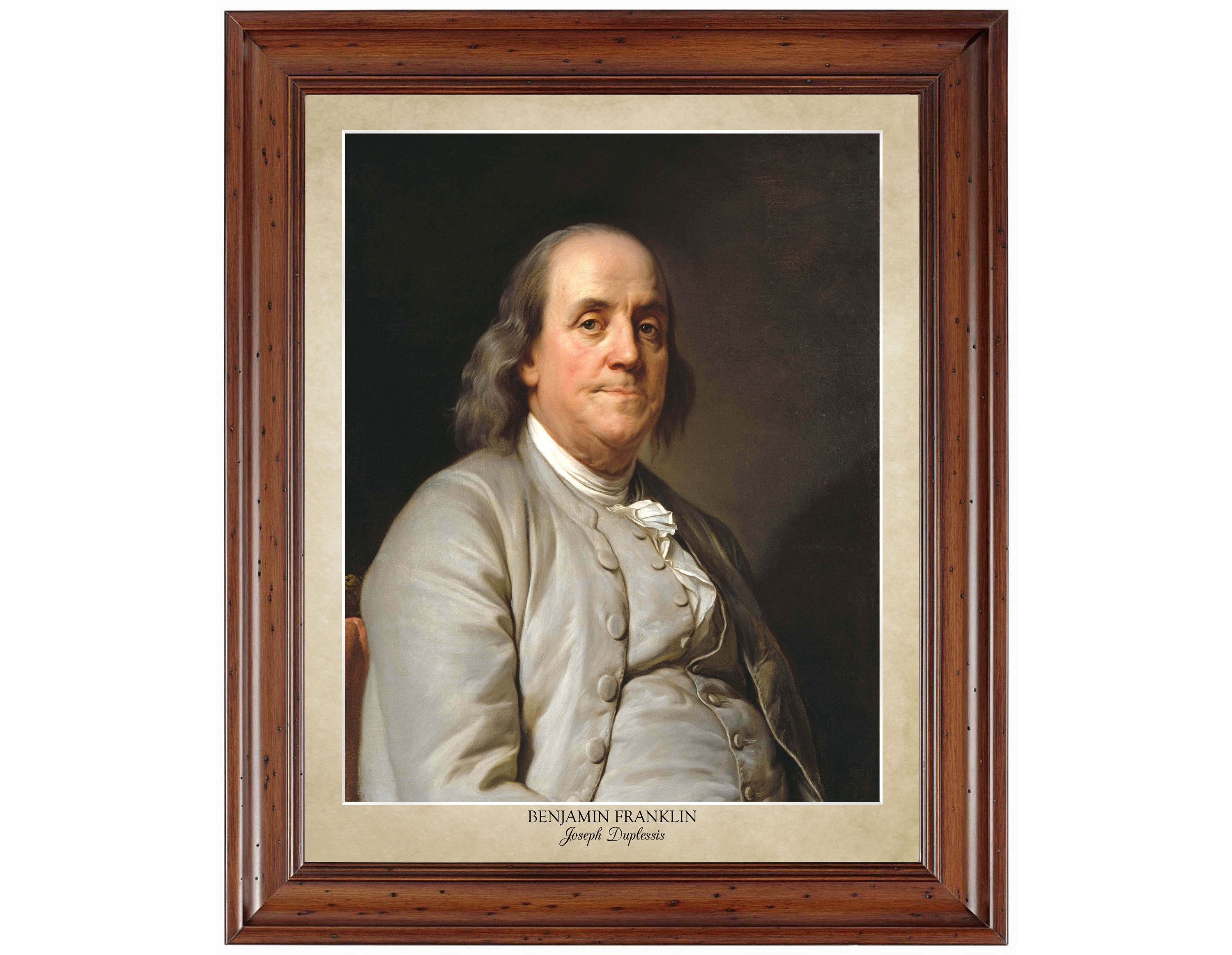 Benjamin Franklin Portrait by Joseph Duplessis 18x24 Print on Premium Photo  Paper does Not Include Frame -  Canada