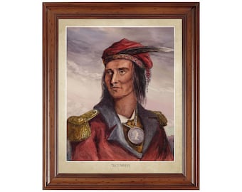 Tecumseh portrait; 18x24" print on premium photo paper (does not include frame)