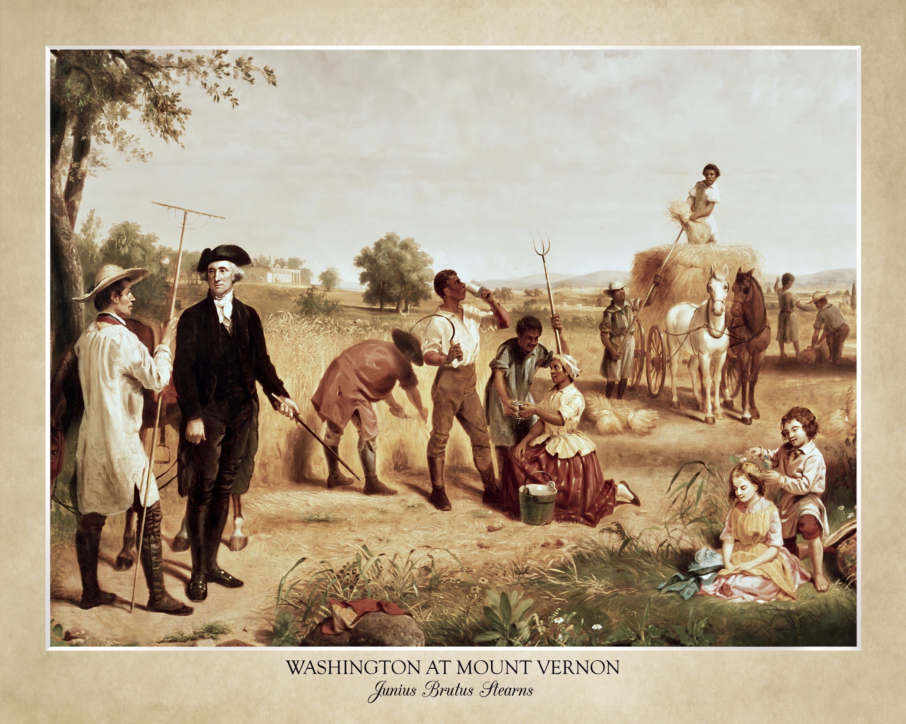 Washington at Mount Vernon by Junius Brutus Stearns; 18x24