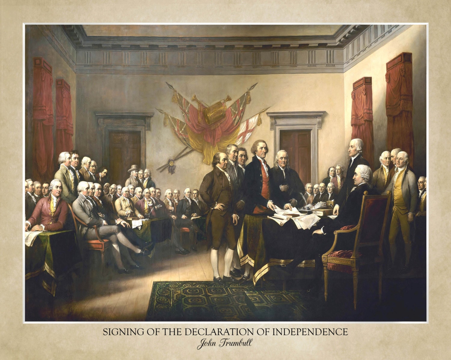 man finds declaration of independence in painting