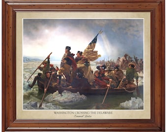 Washington Crossing the Delaware by Emanuel Leutze (1851); 18x24&quot; print displaying the artist&#39;s name (does not include frame)
