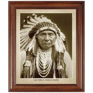 Nez Perce Chief Joseph portrait; 18x24&quot; print on premium photo paper (does not include frame)