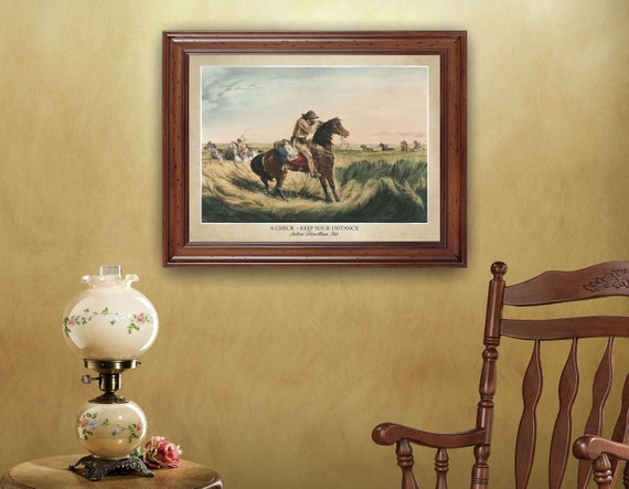 Tableau Toile 'Biche Et Deux Faons' Par Arthur Fitzwilliam Tait - Cadre Prêt à Accrocher, Plusieurs Tailles