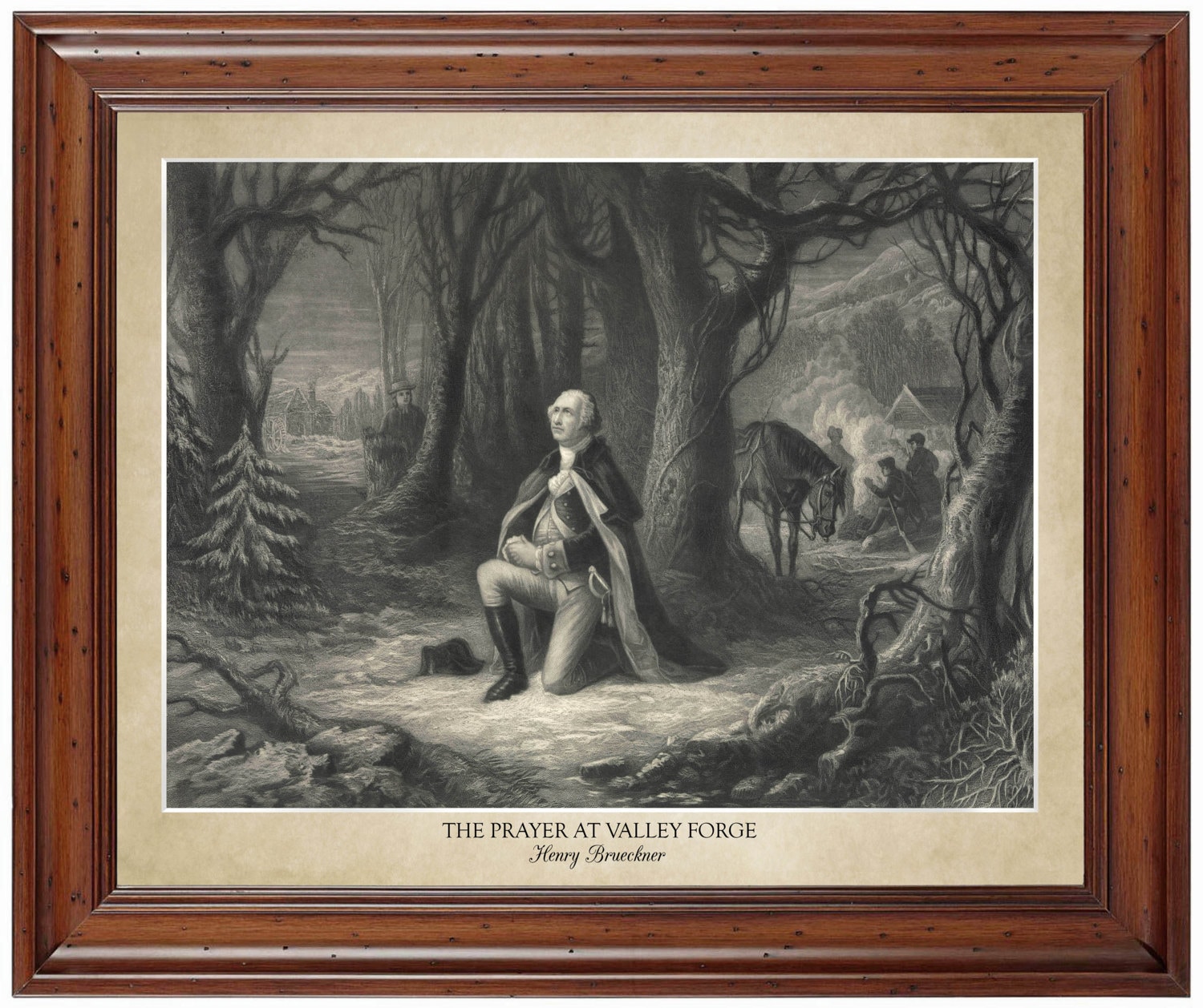 The Prayer at Valley Forge, Henry Brueckner 1866; 18x24\, image size:1500x1258