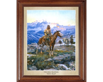 The Free Trappers by Charles Russell (1911); 18x24
