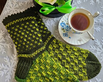 Hand knitted socks UK Adult size 5.0- 5.5