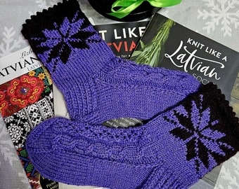 Hand knitted socks UK Adult Size 4.5-5.0