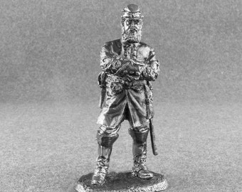 Painted Tin Toy Soldier Jefferson Davis 54mm 1/32 Miniature 