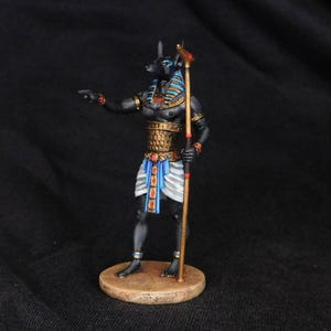 3D Printed Model of Egyptian Mythology, Anubis Miniature in Scale 54mm, 3D Painted Miniature, Figurine of Egyptian God Anubis, Fathers Gift