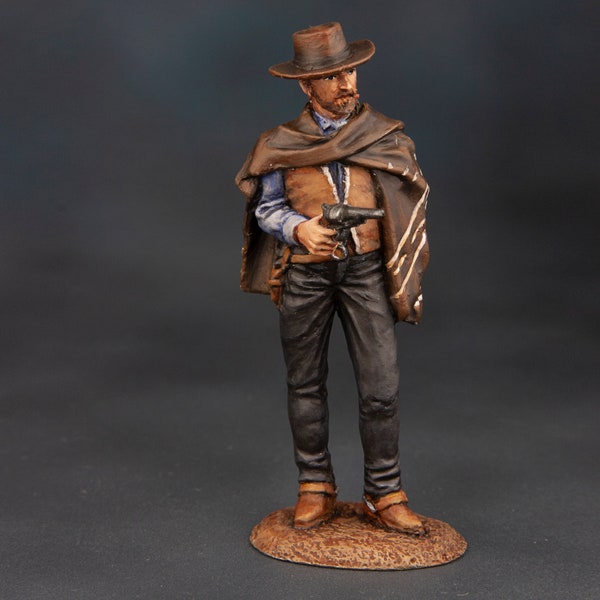 Figurine de film western, Clint Eastwood en blond, échelle 1/32, alias l'homme sans nom, miniature en métal 54 mm, figurine articulée, personnage de film