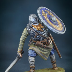 Viking Metal Miniatures, Fighter Tin Action Figures, 1 32 Scale Model Tin Toy Soldiers, Warrior Sculpture, Pewter Figurine, Gift for Men