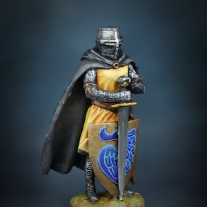 Master of Order Hospitallers, Tin Metal Miniature Knight Templar, Middle Ages Knight, Knight Medieval Crusaders, Toy Soldier, Gift for Dad
