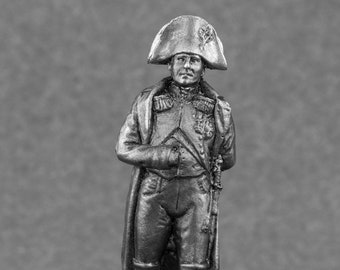 Miniature historique Napoléon Bonapart, miniature en étain à l'échelle 1/32, empereur français Napoléon, cadeau pour professeur d'histoire, petit soldat 54 mm