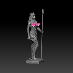 Egyptian Goddess Bastet Cat, Resin Miniature in Scale 54mm, Figurine Bastet, Ancient Egyptian Goddess, Best, Historical Miniature, Mens Gift