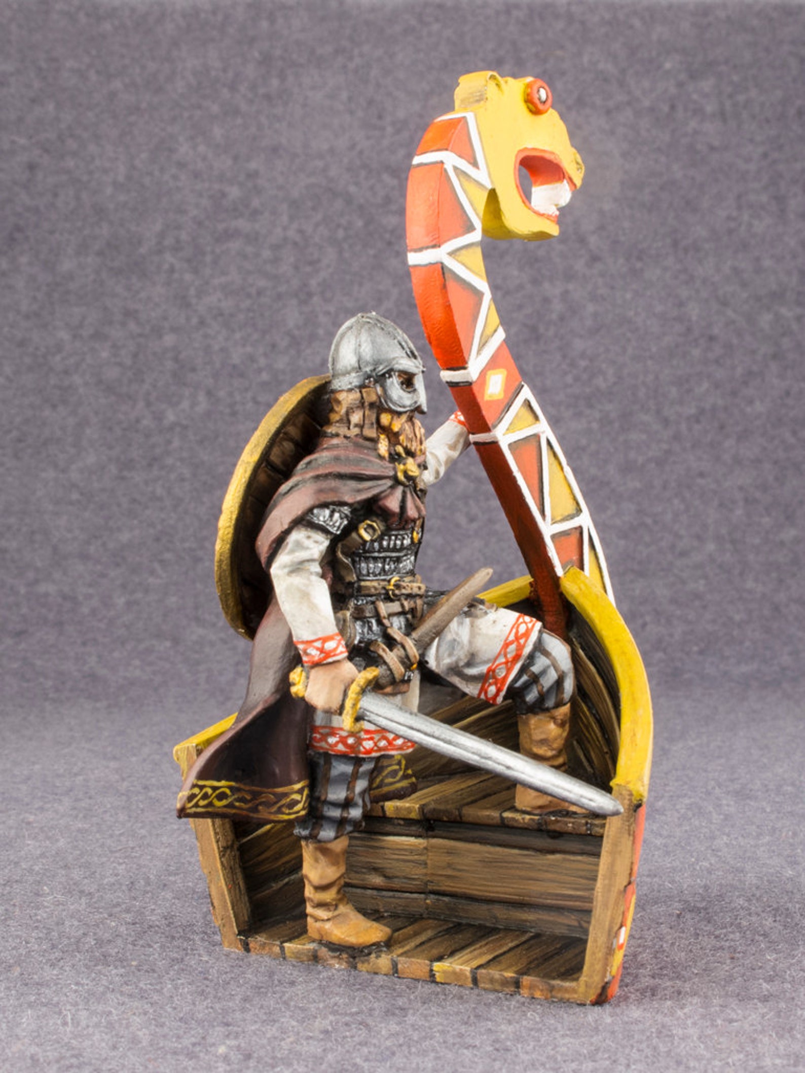 Viking Warrior soldier Figurine model Viking Drakkar Model Tin Etsy