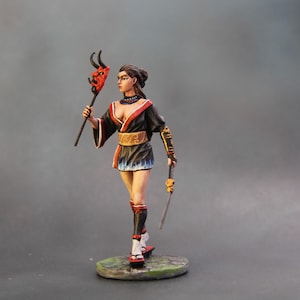 Female Samurai 54 mm Samurai, Oni Miniature, Warrior Miniature Figurine Medieval Japan, Oni Samurai Miniature, 3D Print Miniature, Mens Gift