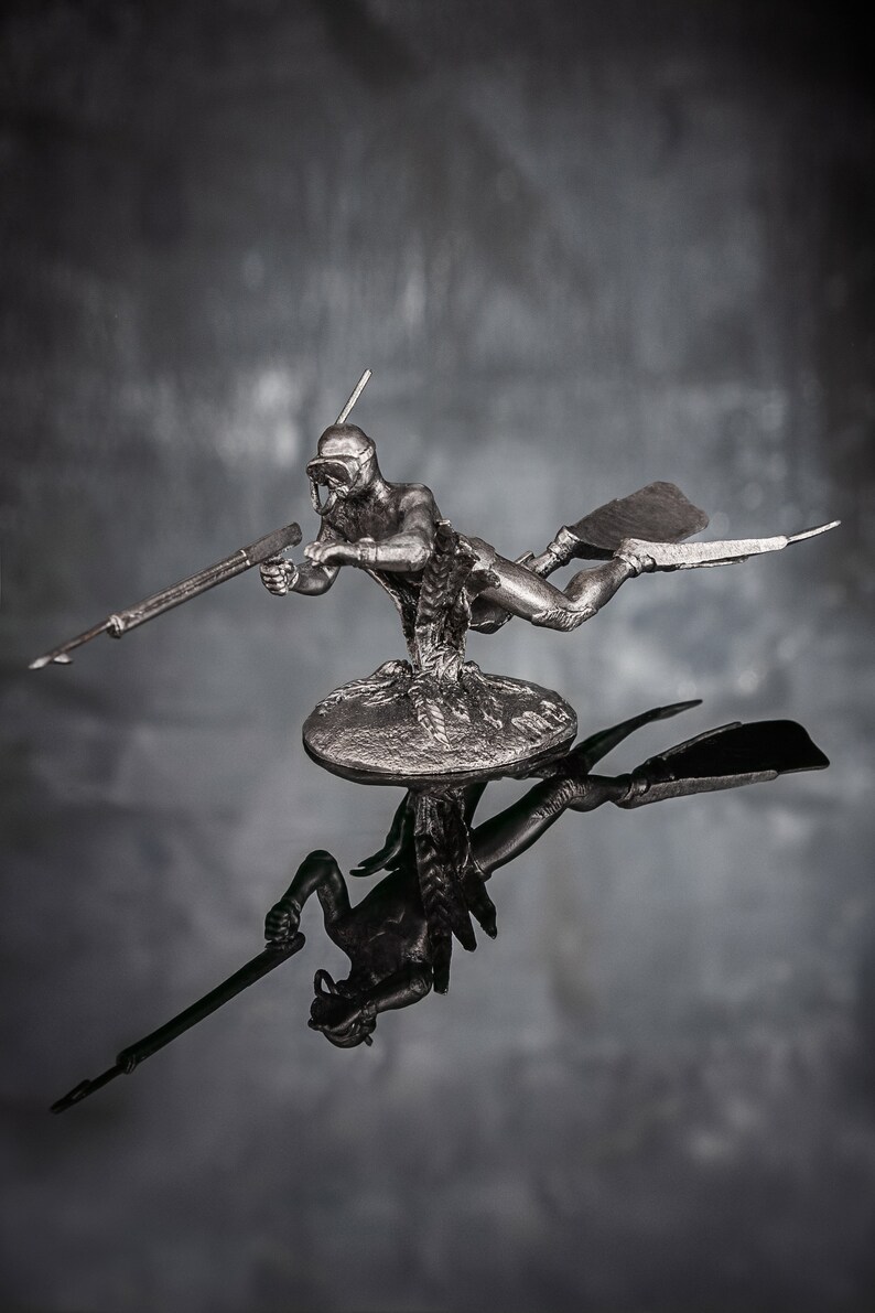 Toy model Diver Underwater hunter 1/32 Toy Soldiers Tin Metal Etsy