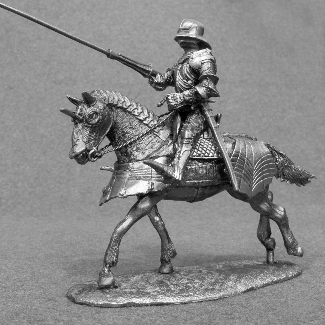 Collectible Figures Toy Knight With Lance Cavalry 1/32 Scale Etsy
