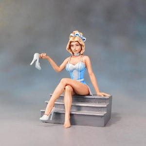 Woman Mini Sculpture, Hand Painted Model, Sexy Figure, Mens Gift, Adult Princess Miniature, Model 3D Toy, Handmade Original Figures of Girls