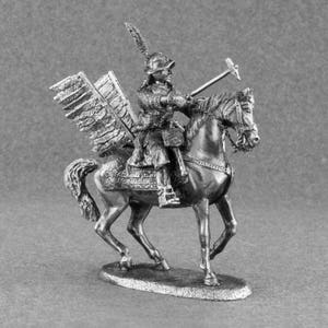 Action Figures Polish Hussar 17th Century, Collectible Knight on Horse, Polish Hussar Toy Soldiers 54mm, Winged Hussar on Horse, Mens Gift