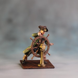 Hand Painted, Figurines, Pirate of Tortuga, Figure Painting, Gift for Collector, Pirates Captain Miniature 54mm, Pirate Collection Figure