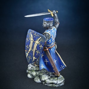 Medieval Knights Collection, Figurine with Sword and Knight's, Painted Knight, Hand Painted 54mm Soldiers, Tin Metal Miniature, Mens Gift