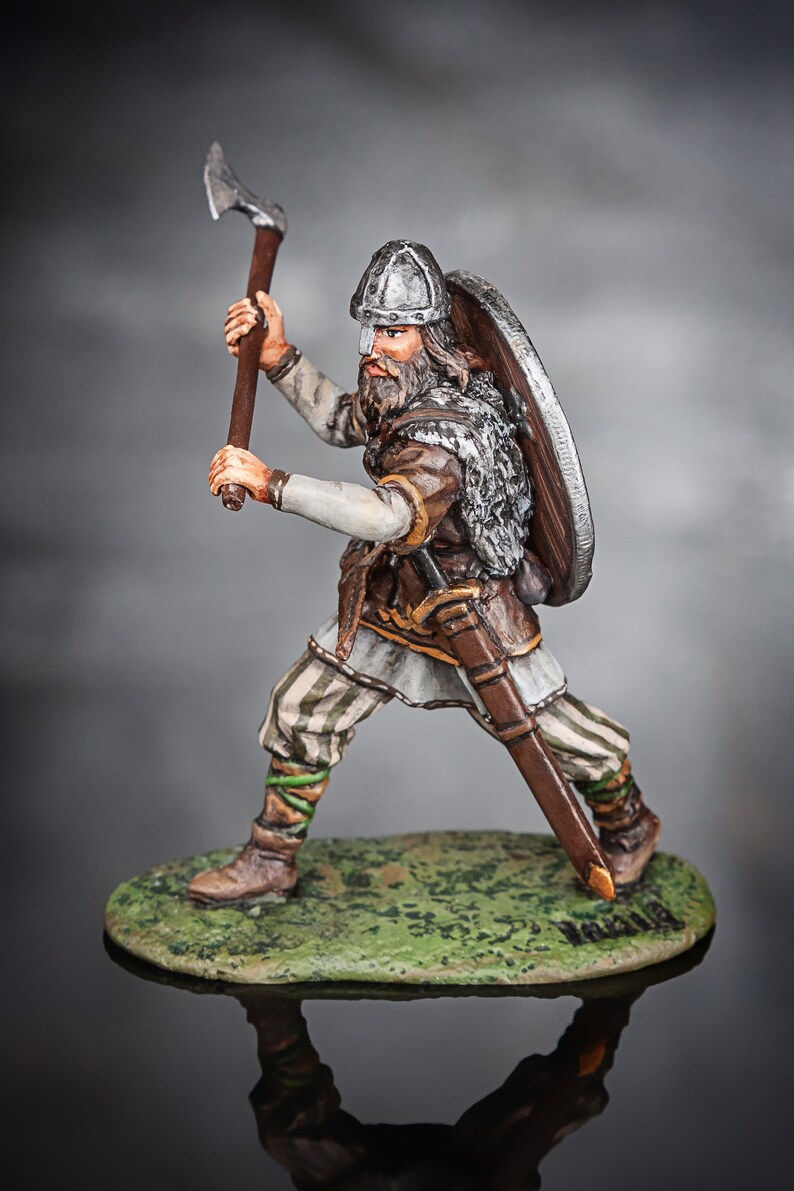 Hand painted 54 mm figurine Viking model realistic souvenir Etsy